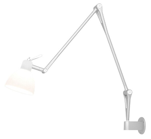 Rotaliana - Luxy W2 Lampa Ścienna Aluminium/Błyszcząca Biała