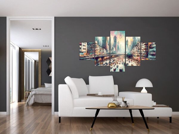 Obraz - Życie w wielkim mieście (125x70 cm)