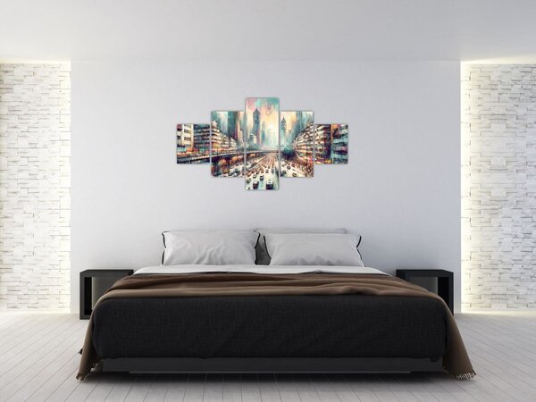 Obraz - Życie w wielkim mieście (125x70 cm)