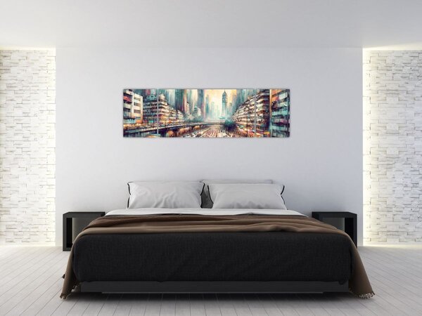 Obraz - Życie w wielkim mieście (170x50 cm)