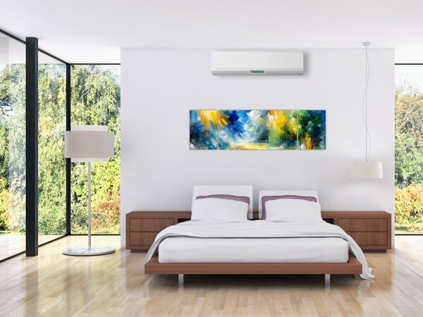 Obraz - Abstrakcyjny słoneczny dzień (170x50 cm)