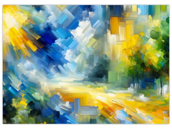 Obraz - Abstrakcyjny słoneczny dzień (70x50 cm)