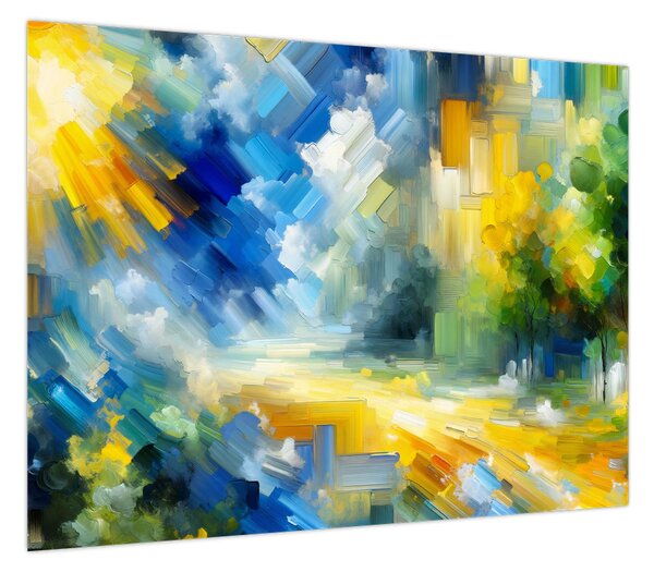 Obraz - Abstrakcyjny słoneczny dzień (70x50 cm)