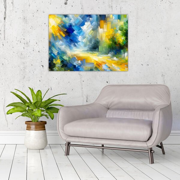 Obraz - Abstrakcyjny słoneczny dzień (70x50 cm)
