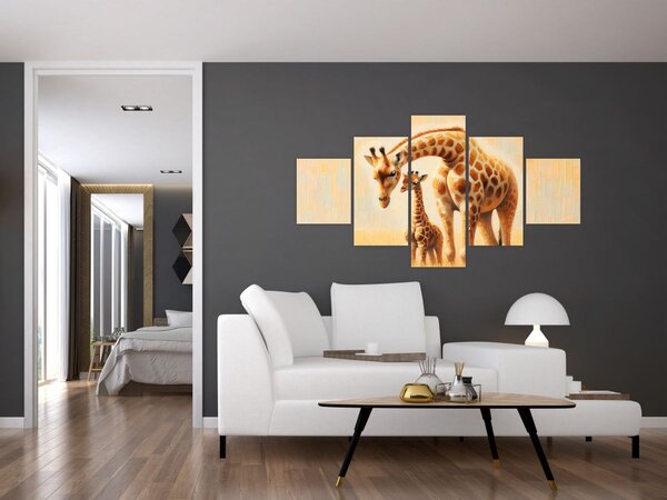 Obraz - Żyrafy (125x70 cm)