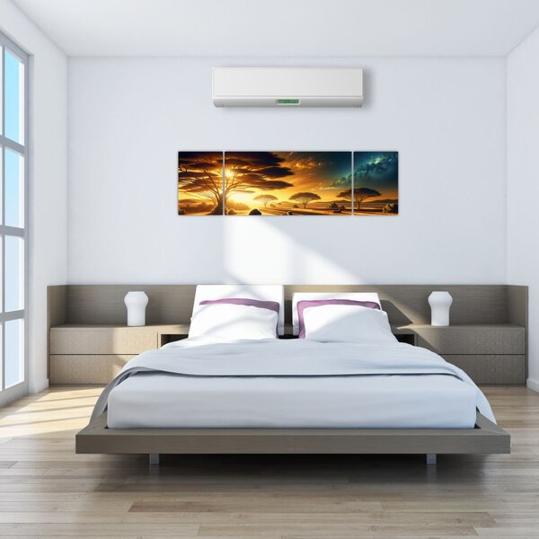 Obraz - Odpoczywające lwy (170x50 cm)