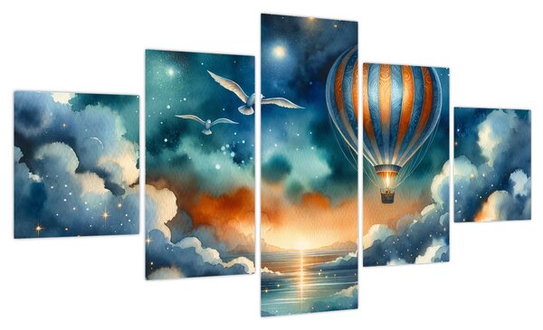 Obraz - Lot pod nocnym niebem (125x70 cm)