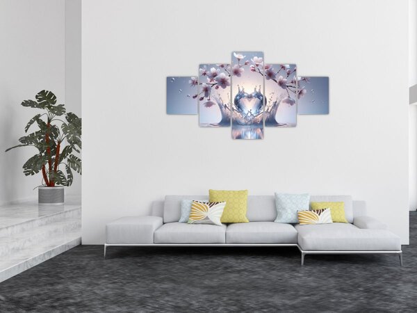Obraz - Diamentowe serce (125x70 cm)