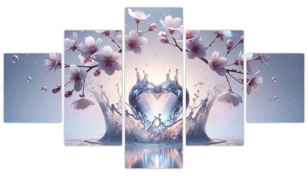 Obraz - Diamentowe serce (125x70 cm)
