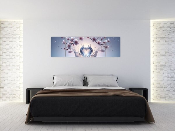 Obraz - Diamentowe serce (170x50 cm)