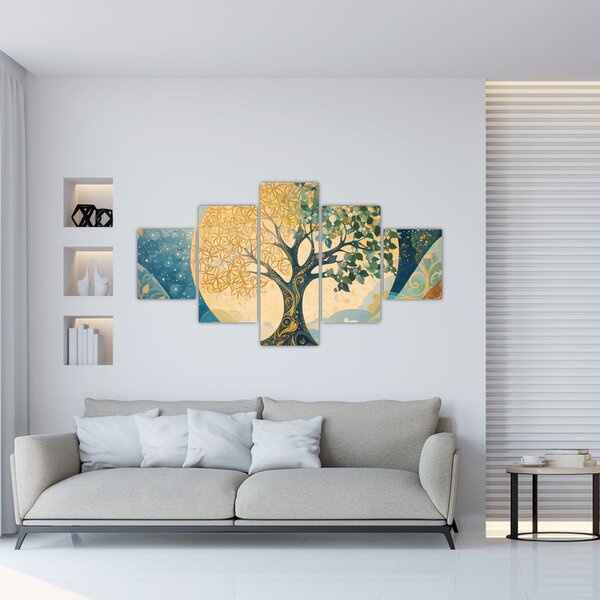 Obraz – Drzewo życia w księżycu (125x70 cm)