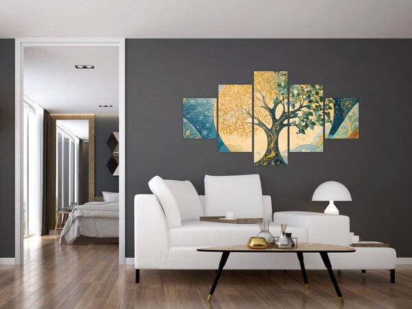 Obraz – Drzewo życia w księżycu (125x70 cm)