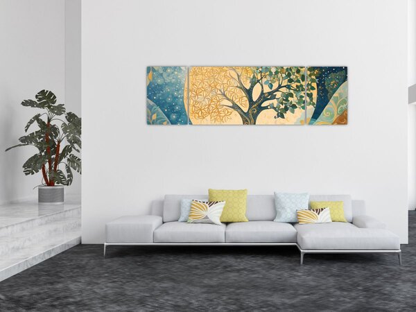 Obraz – Drzewo życia w księżycu (170x50 cm)