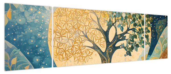 Obraz – Drzewo życia w księżycu (170x50 cm)