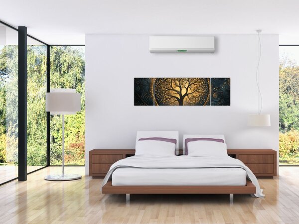 Obraz – Drzewo ze złotą aurą (170x50 cm)