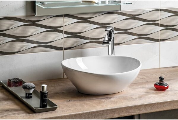 Biała ceramiczna umywalka 42x34 cm Aqualine – Sapho