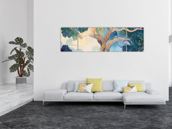 Obraz – Kosmiczne drzewo (170x50 cm)