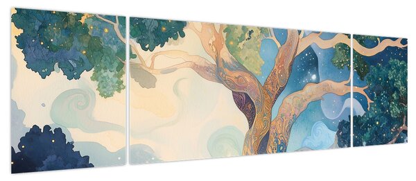 Obraz – Kosmiczne drzewo (170x50 cm)