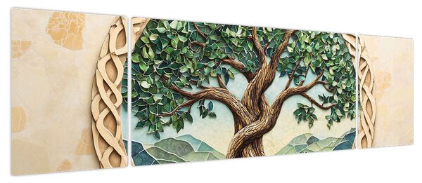 Obraz – Splecione drzewo życia (170x50 cm)