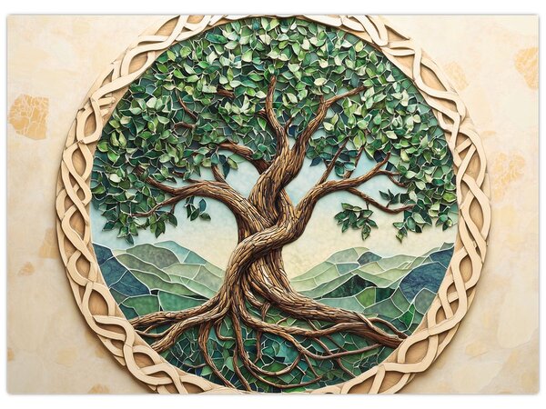 Obraz – Splecione drzewo życia (70x50 cm)
