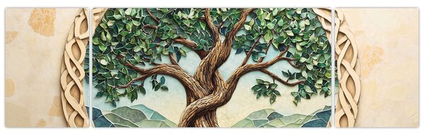 Obraz – Splecione drzewo życia (170x50 cm)