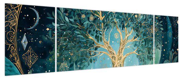 Obraz – Drzewo życia we wszechświecie (170x50 cm)