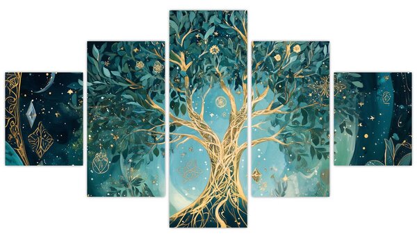 Obraz – Drzewo życia we wszechświecie (125x70 cm)