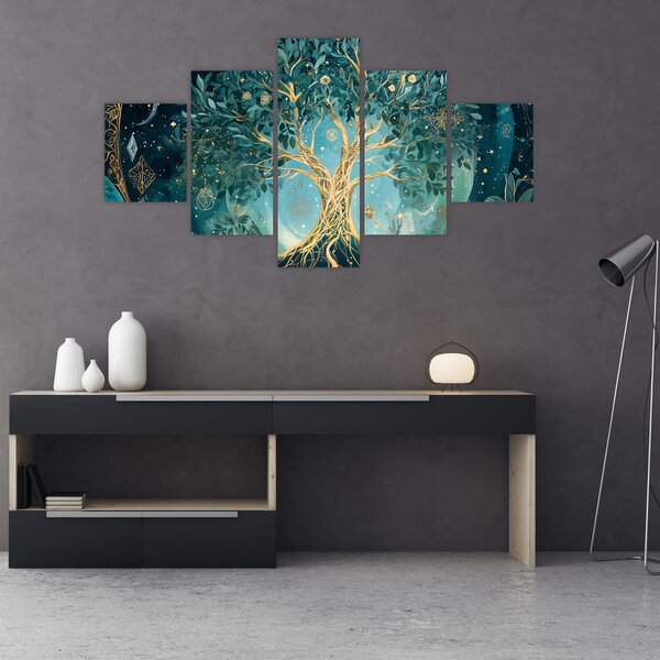 Obraz – Drzewo życia we wszechświecie (125x70 cm)