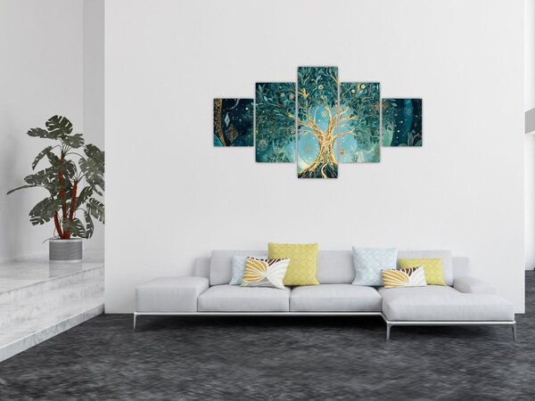 Obraz – Drzewo życia we wszechświecie (125x70 cm)