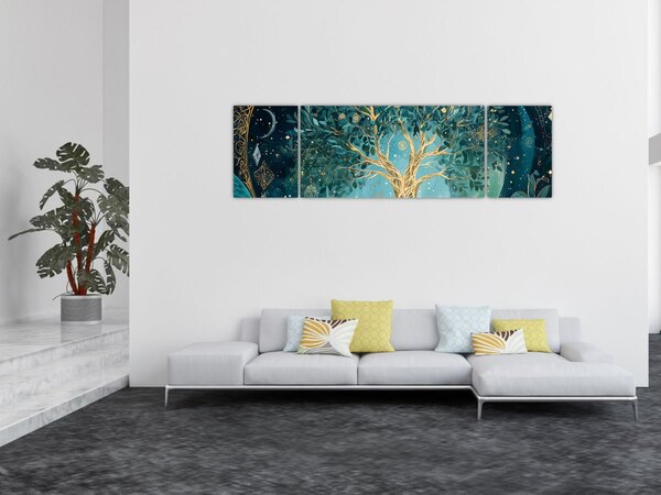 Obraz – Drzewo życia we wszechświecie (170x50 cm)