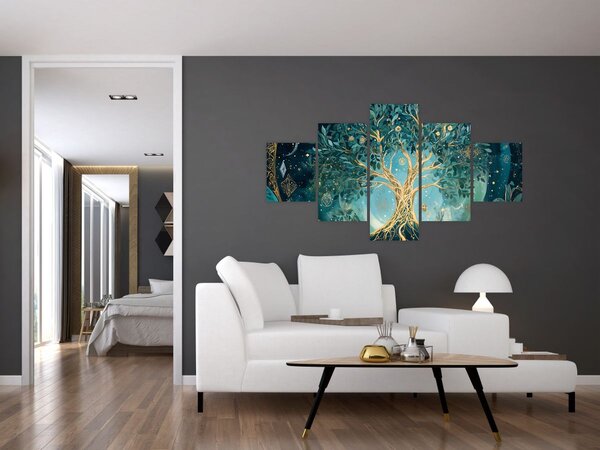 Obraz – Drzewo życia we wszechświecie (125x70 cm)