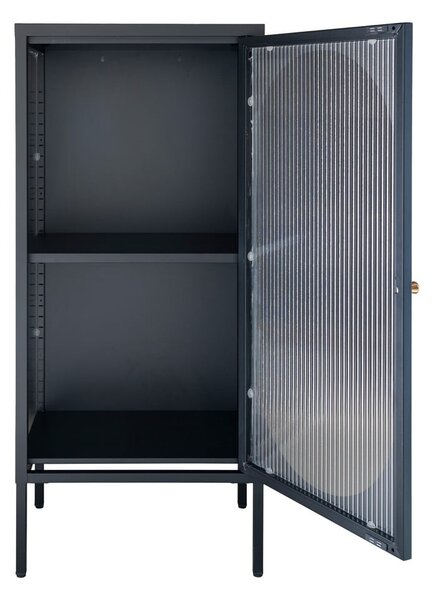 Czarna metalowa witryna 50x110 cm Adelaide – House Nordic