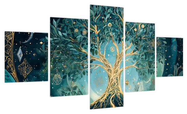 Obraz – Drzewo życia we wszechświecie (125x70 cm)