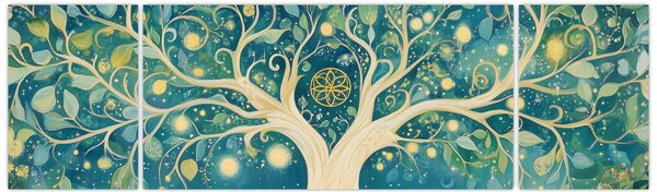 Obraz – Magiczne drzewo ze spiralami (170x50 cm)