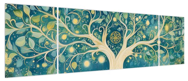 Obraz – Magiczne drzewo ze spiralami (170x50 cm)