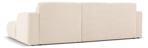Beżowy narożnik z materiału bouclé (prawostronny) Molino – Micadoni Home