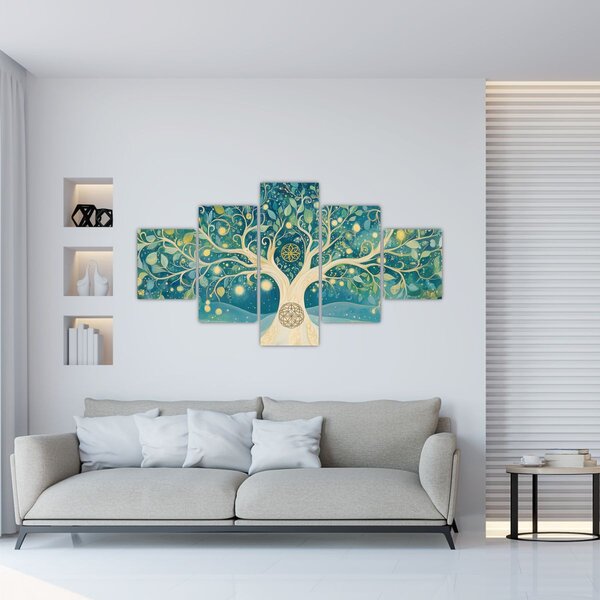 Obraz – Magiczne drzewo ze spiralami (125x70 cm)