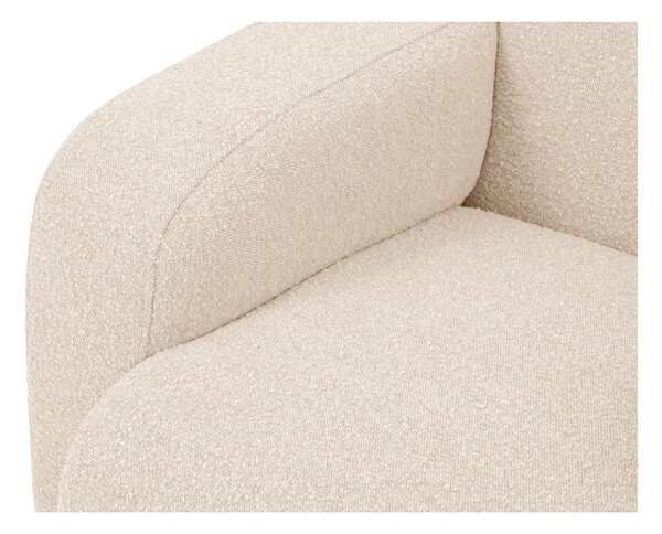 Beżowy narożnik z materiału bouclé (prawostronny) Molino – Micadoni Home