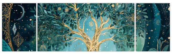 Obraz – Drzewo życia we wszechświecie (170x50 cm)