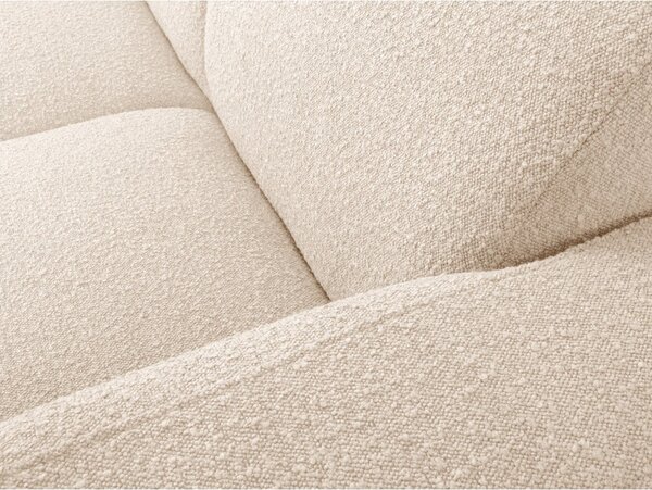 Beżowy narożnik z materiału bouclé (prawostronny) Molino – Micadoni Home