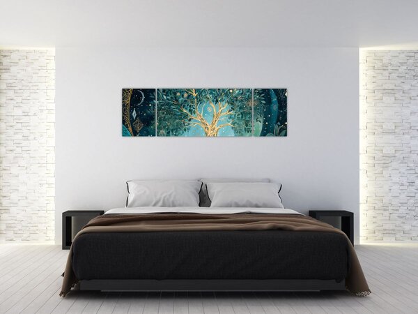 Obraz – Drzewo życia we wszechświecie (170x50 cm)