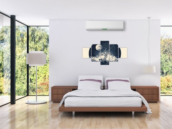 Obraz – Magiczne drzewo z jeleniem I. (125x70 cm)