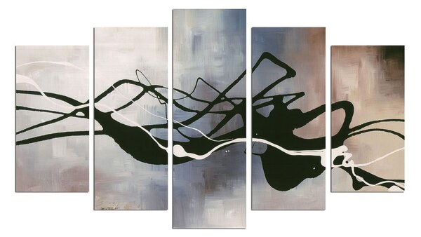 Obraz wieloczęściowy Black Lines, 110x60 cm