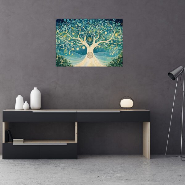 Obraz – Magiczne drzewo ze spiralami (70x50 cm)