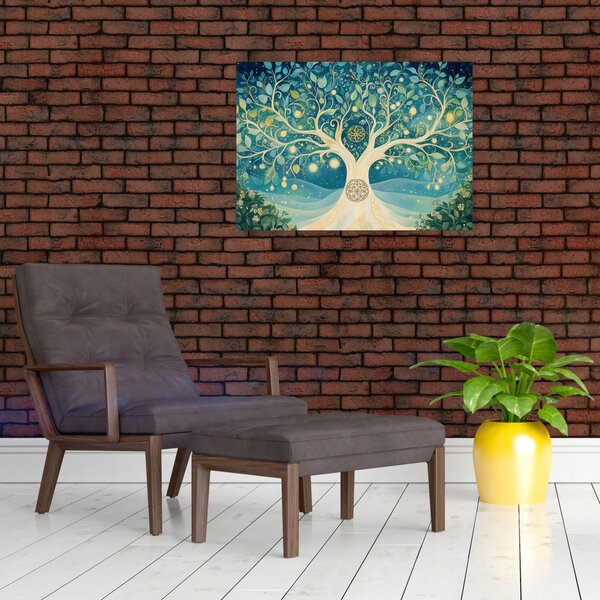 Obraz – Magiczne drzewo ze spiralami (70x50 cm)
