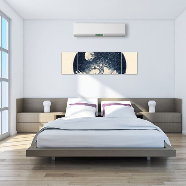 Obraz – Magiczne drzewo z jeleniem I. (170x50 cm)