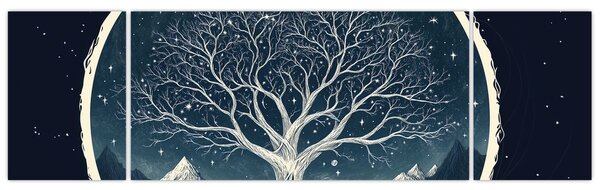 Obraz – Magiczne drzewo z jeleniem II. (170x50 cm)