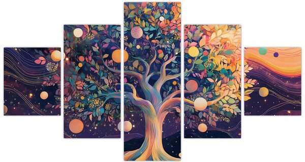 Obraz – Fioletowe drzewo pełne energii (125x70 cm)