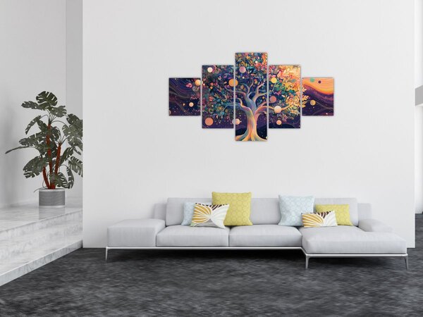 Obraz – Fioletowe drzewo pełne energii (125x70 cm)