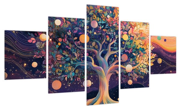Obraz – Fioletowe drzewo pełne energii (125x70 cm)